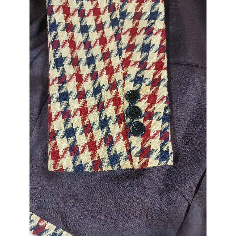 Ted Lapidus Paris Vintage Haute Couture 1970 Houndstooth Women Blazer Jacket M - Picture 16 of 16